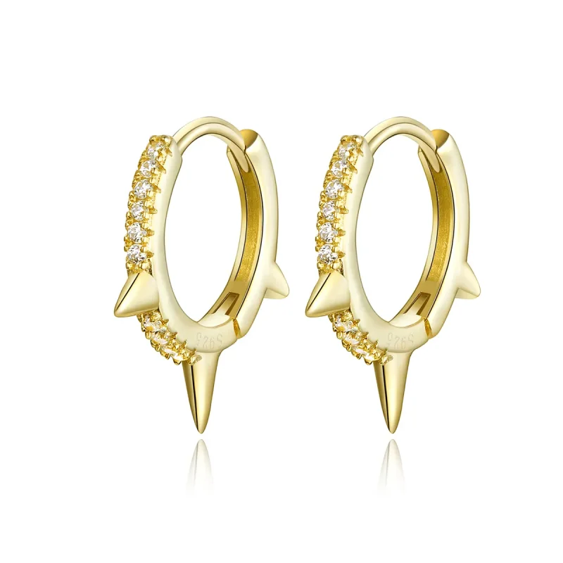(image for) PANDORA Style Irregular Geometry Hoop Earrings - BSE168 - Product Image