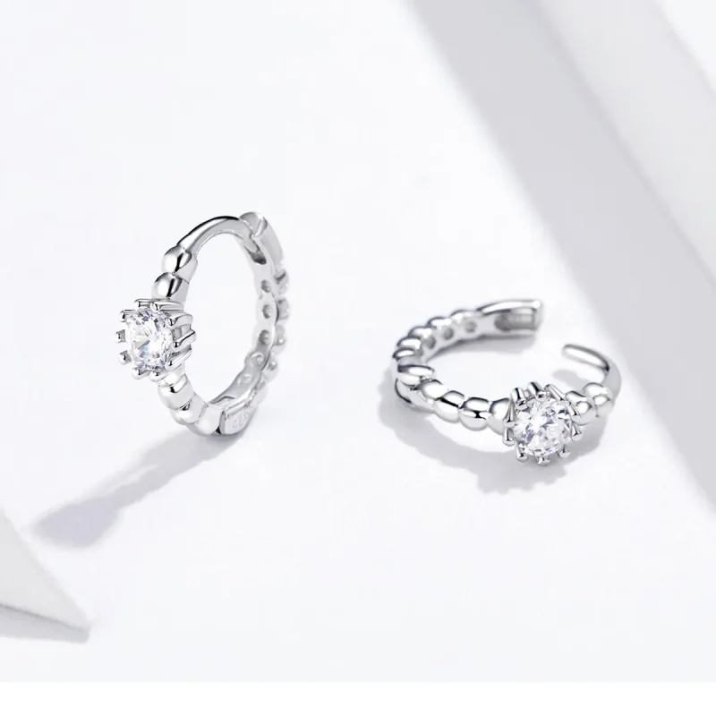 (image for) PANDORA Style Love Hoop Earrings - BSE194 - View 2