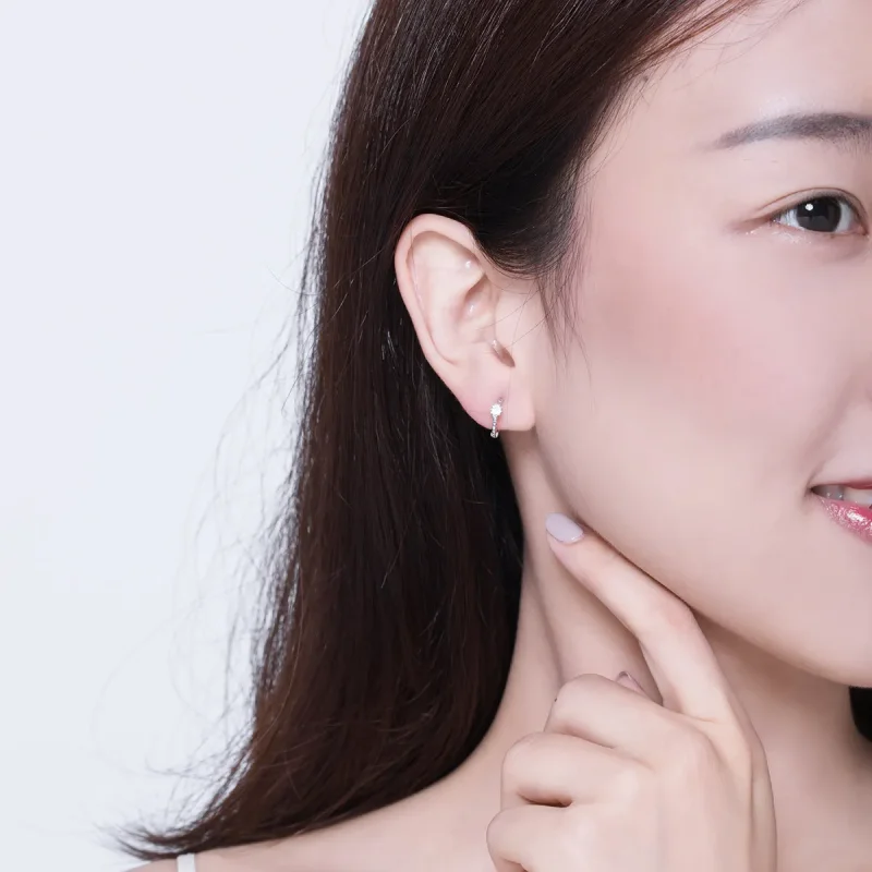 (image for) PANDORA Style Love Hoop Earrings - BSE194 - View 7