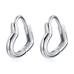 (image for) PANDORA Style Metal Heart Hoop Earrings - SCE1174-A