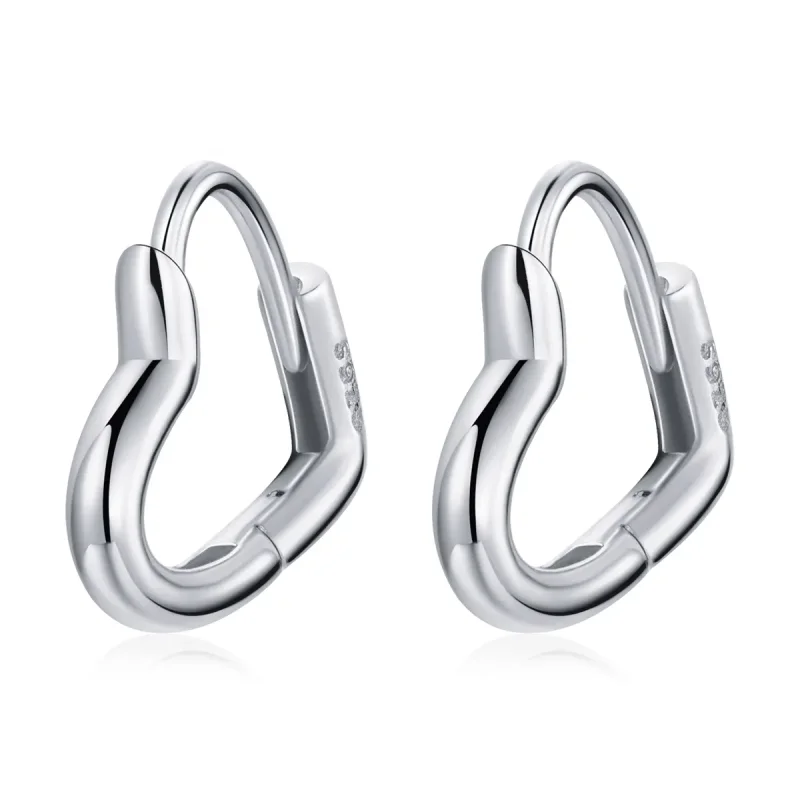 (image for) PANDORA Style Metal Heart Hoop Earrings - SCE1174-A - Product Image