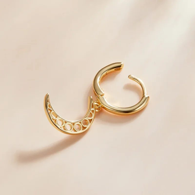 (image for) PANDORA Style Minimalism - Crescent Hoop Earrings - SCE1191 - View 3