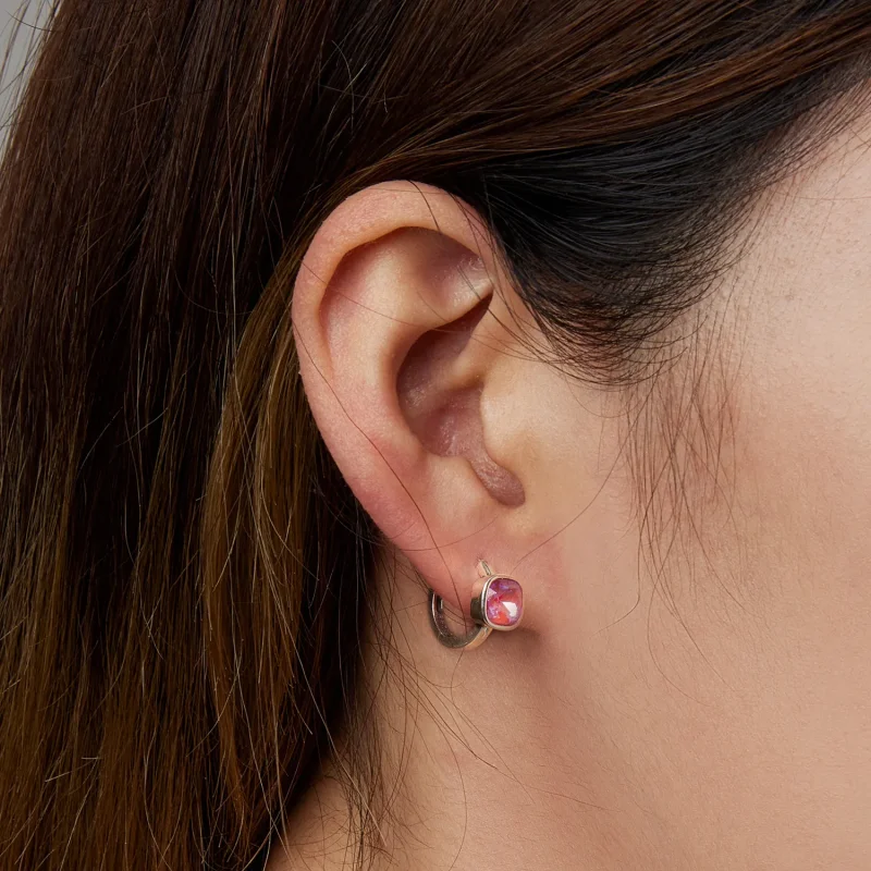 (image for) PANDORA Style Mocha Fluorescent Hoop Earrings - SCE1412 - View 7