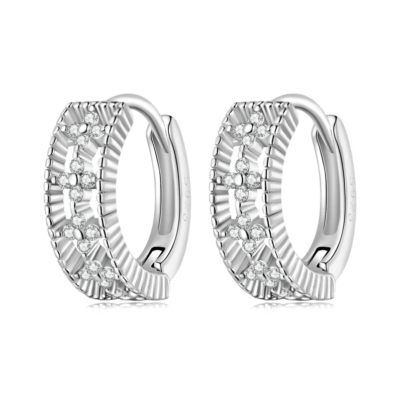 (image for) PANDORA Style Refined Zircon Hoop Earrings - SCE1460 - Product Image