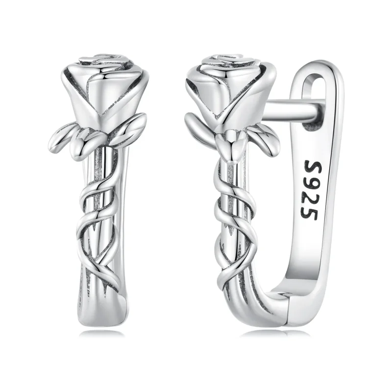 (image for) PANDORA Style Roses Hoop Earrings - BSE716 - Product Image