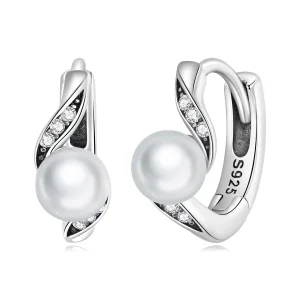(image for) PANDORA Style Shell Beads Hoop Earrings - BSE710