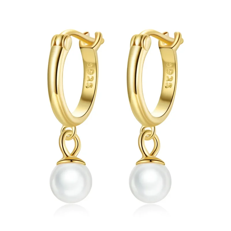 (image for) PANDORA Style Shell Beads Hoop Earrings - SCE1257 - Product Image