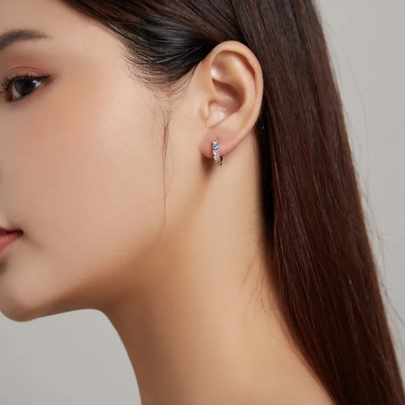 (image for) PANDORA Style Shine Hoop Earrings - SCE1166-A - View 6