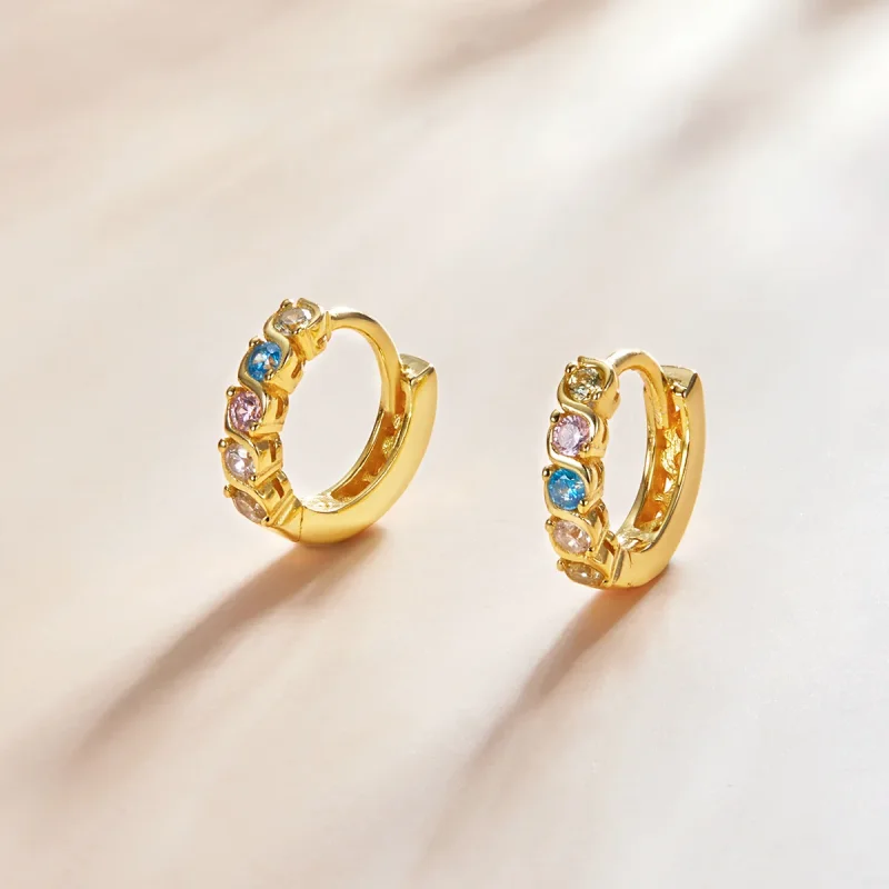 (image for) PANDORA Style Shine Hoop Earrings - SCE1166-B - View 2