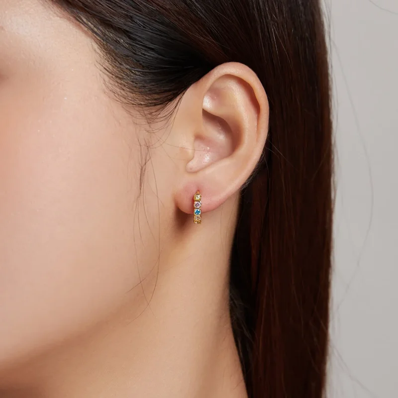 (image for) PANDORA Style Shine Hoop Earrings - SCE1166-B - View 5