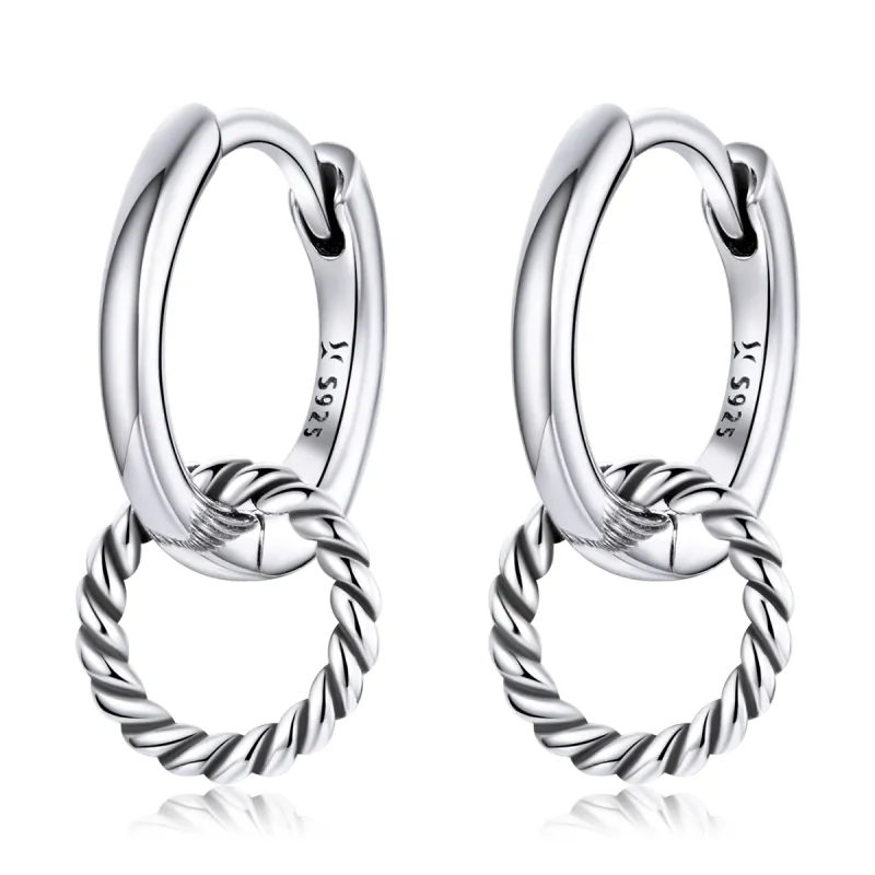 (image for) PANDORA Style Shuanghuan Hoop Earrings - SCE1199 - Product Image