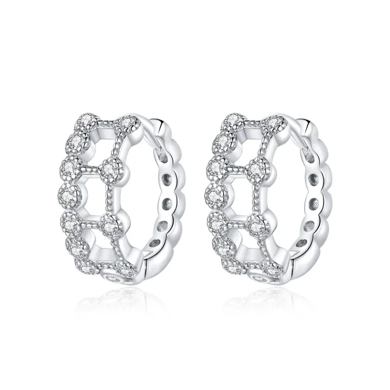 (image for) PANDORA Style Simple Double Layer Hoop Earrings - BSE458 - Product Image