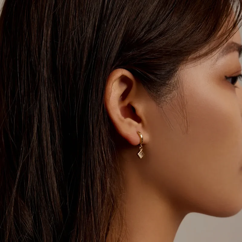 (image for) PANDORA Style Simple Geometry Hoop Earrings - SCE1322 - View 4
