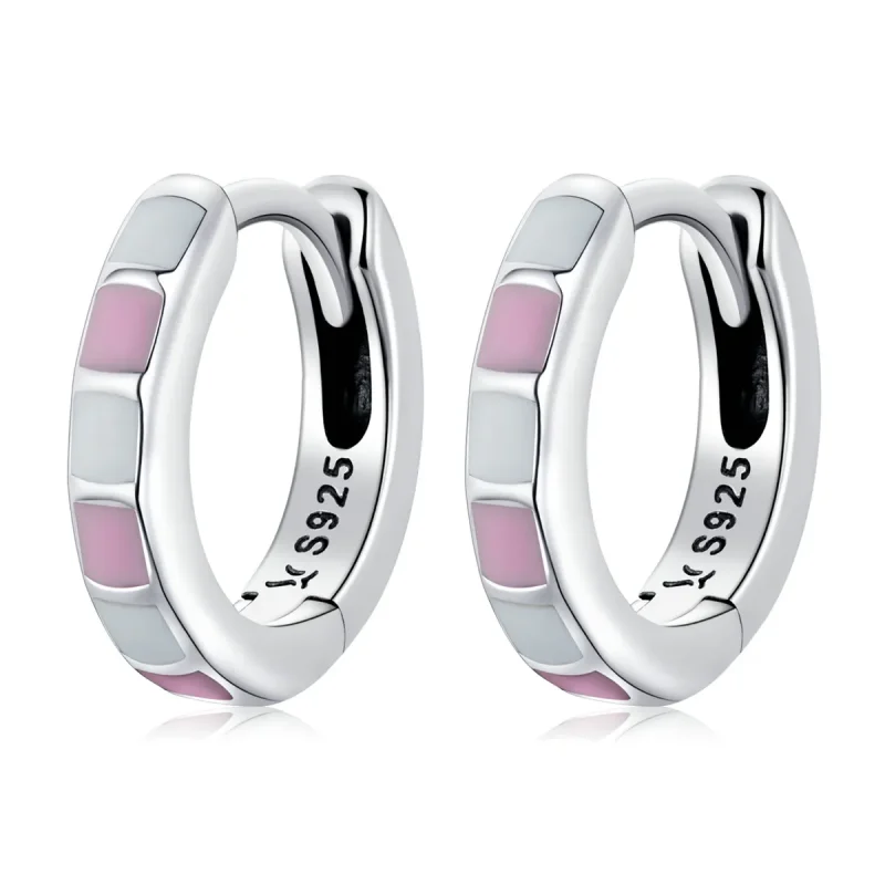 (image for) PANDORA Style Simple Grid Hoop Earrings - SCE1372 - Product Image