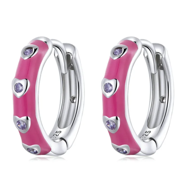 (image for) PANDORA Style Simple Love Hoop Earrings - BSE595 - Product Image