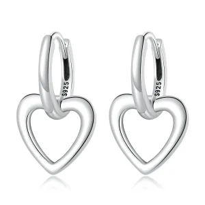 (image for) PANDORA Style Simple Love Hoop Earrings - SCE1394