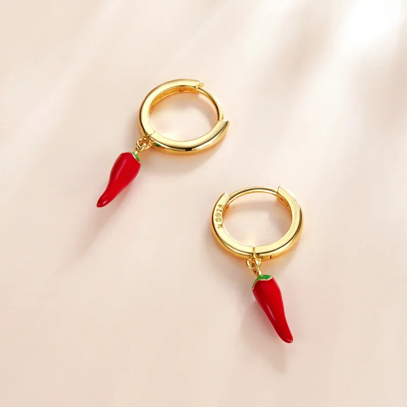 (image for) PANDORA Style Small Pepper Hoop Earrings - SCE1206 - View 2