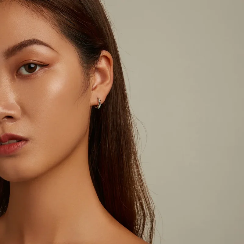 (image for) PANDORA Style Spirit Snake Hoop Earrings - SCE1357 - View 6