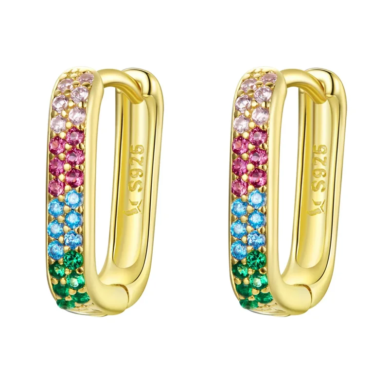 (image for) PANDORA Style Square Hoop Earrings - SCE1218-CF - Product Image