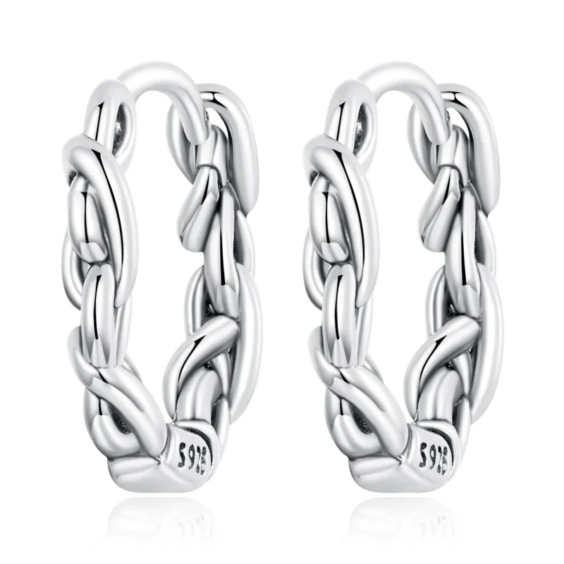 (image for) PANDORA Style Twisted Rope Hoop Earrings - SCE1432 - Product Image