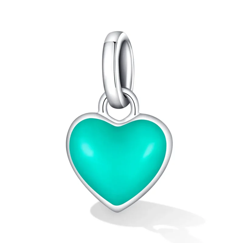 (image for) PANDORA Me Style Lake Green Love Charm - SCP063-TQ - View 2