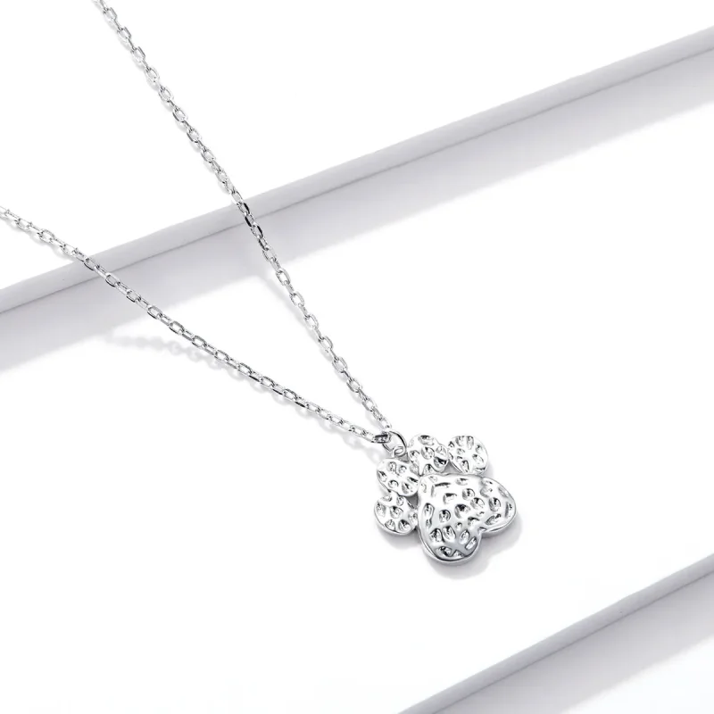 (image for) PANDORA Style Cute Dog Paw Necklace - BSN204 - View 2