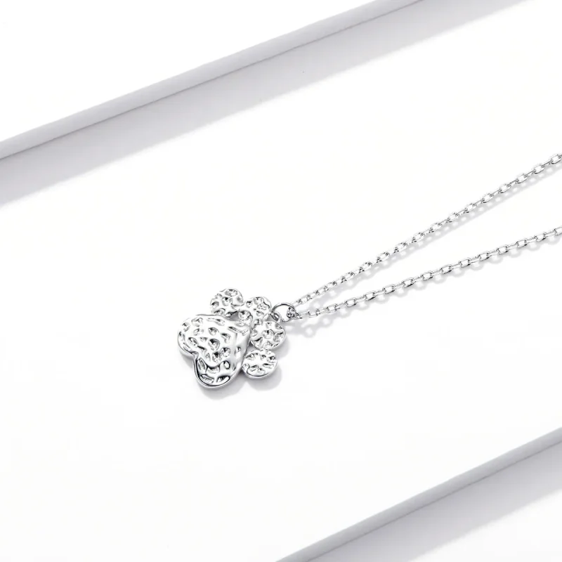 (image for) PANDORA Style Cute Dog Paw Necklace - BSN204 - View 3