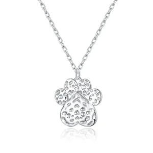 (image for) PANDORA Style Cute Dog Paw Necklace - BSN204