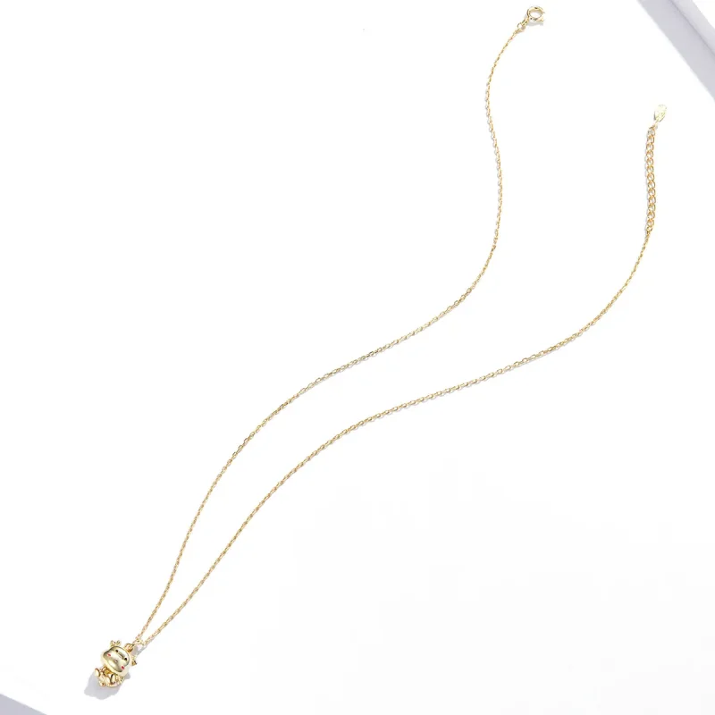 (image for) PANDORA Style Cute Lucky Cow Necklace - SCN444 - View 4