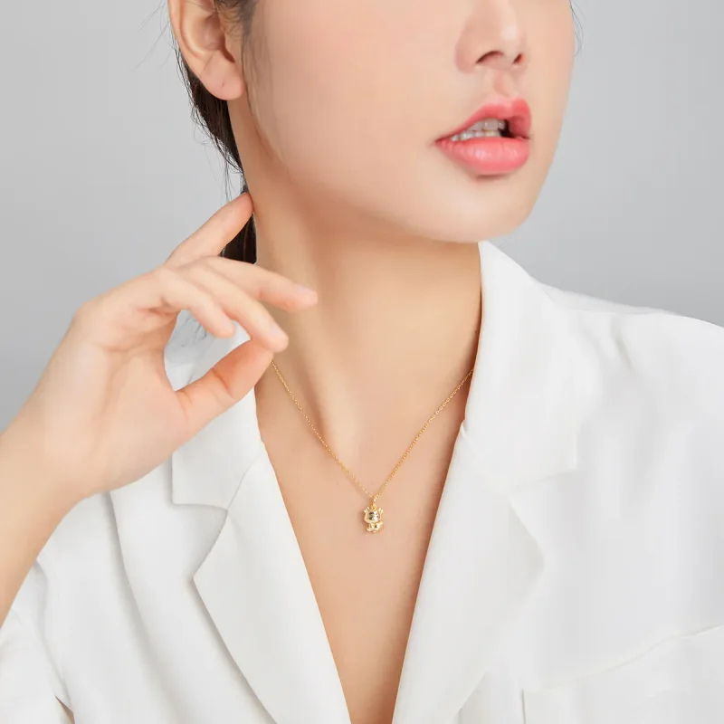 (image for) PANDORA Style Cute Lucky Cow Necklace - SCN444 - View 6