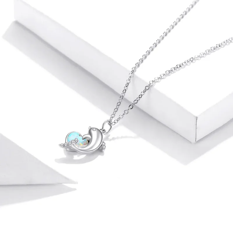 (image for) PANDORA Style Dolphin Elf Necklace - SCN412 - View 2