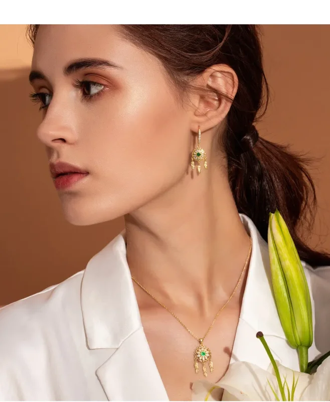 (image for) PANDORA Style Dreamcatcher Necklace - SCN263-B - View 3