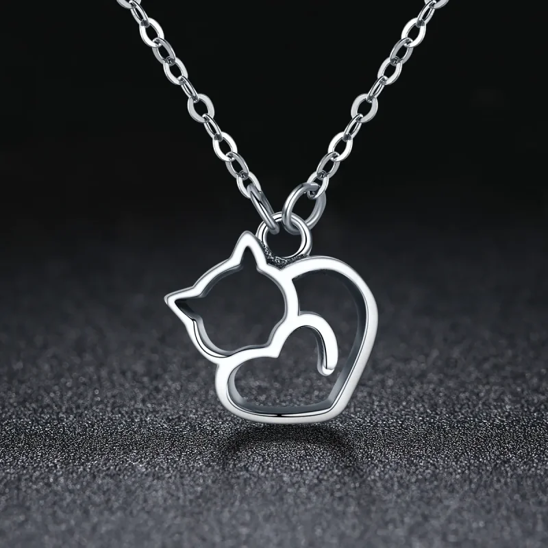 (image for) PANDORA Style Dumb Cat Necklace - SCN188 - View 3