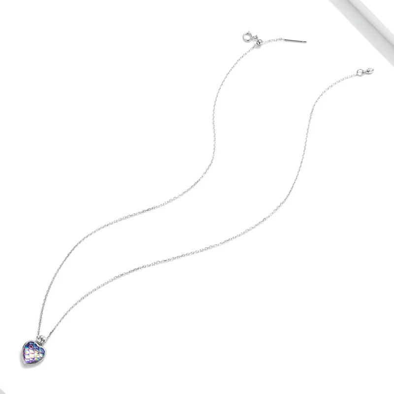 (image for) PANDORA Style Fish Scale Heart Necklace - SCN468 - View 4