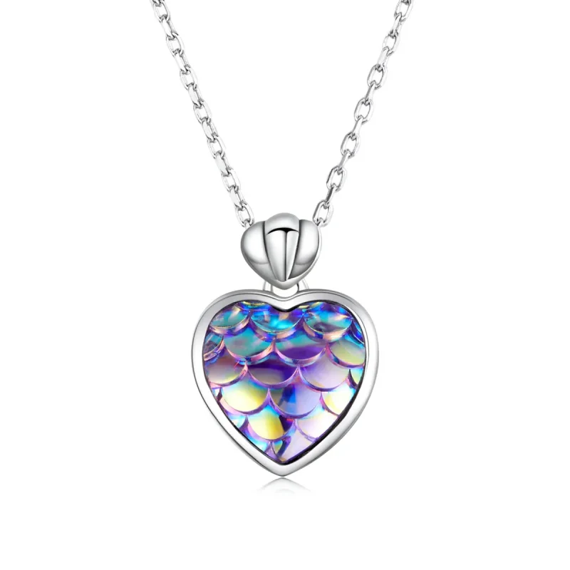 (image for) PANDORA Style Fish Scale Heart Necklace - SCN468 - Product Image