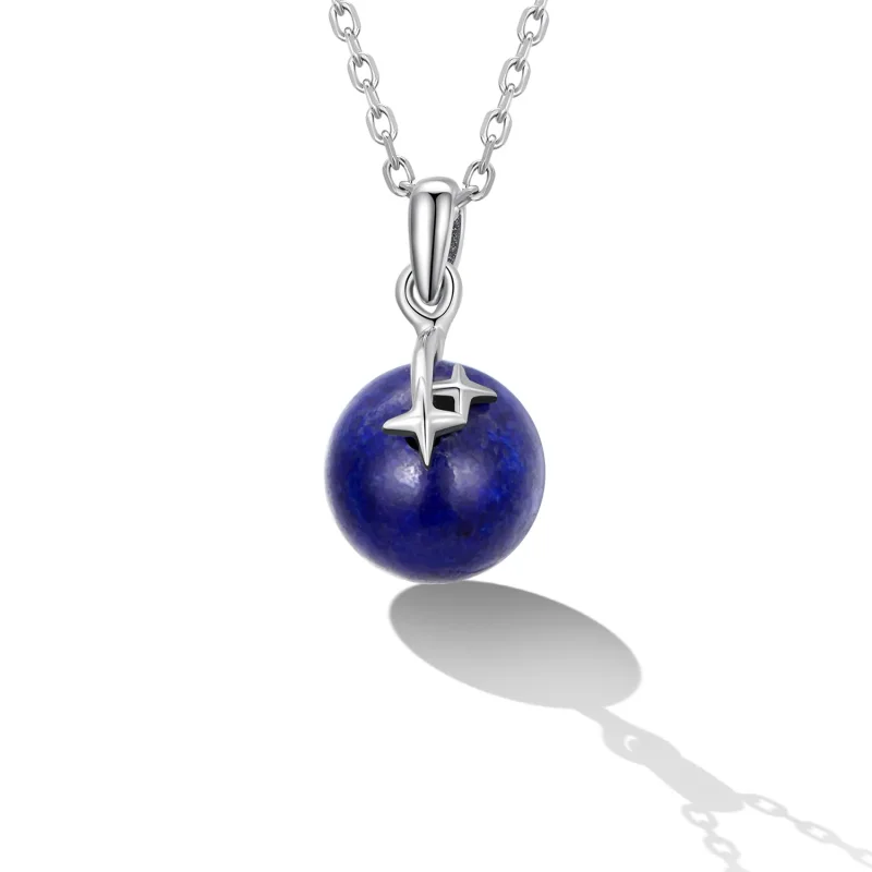 (image for) PANDORA Style Lapis Lazuli Meteor Necklace - SCN480 - View 2