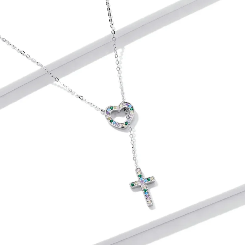 (image for) PANDORA Style Love Cross Necklace - BSN244 - View 2