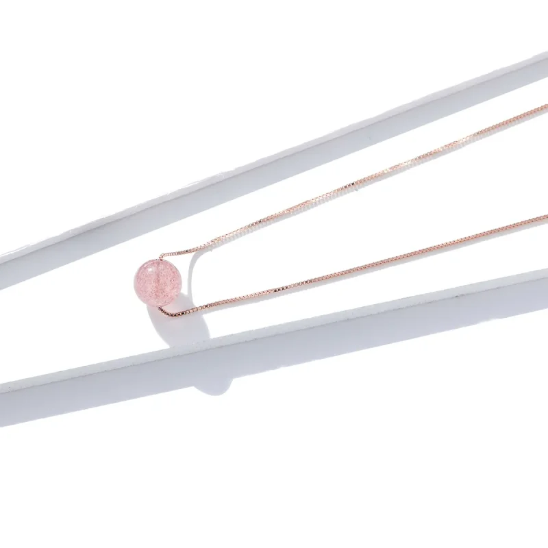 (image for) PANDORA Style Natural Strawberry Crystal Necklace - BSN096 - View 2