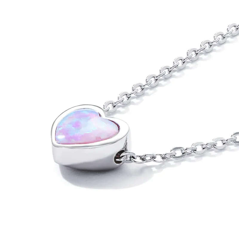 (image for) PANDORA Style Opal Love Necklace - SCN471 - View 3