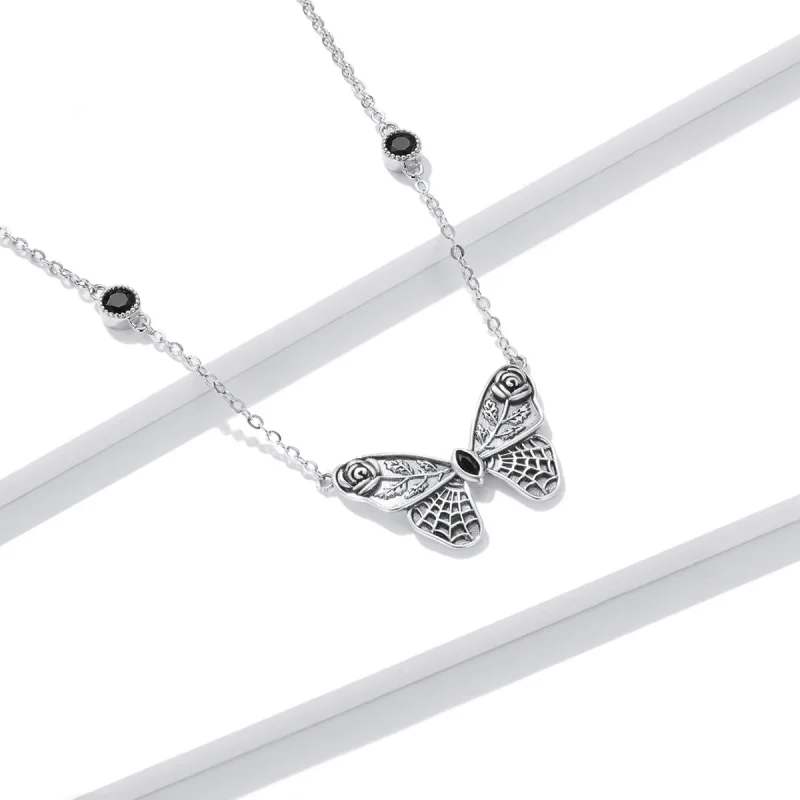 (image for) PANDORA Style Retro Butterfly Necklace - BSN235 - View 2