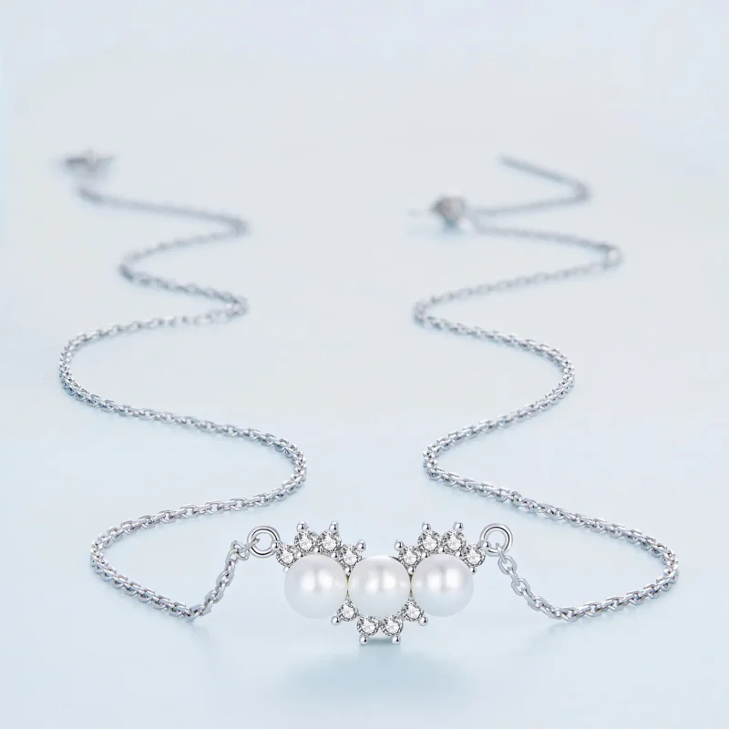 (image for) PANDORA Style Shell Beads Necklace - BSN269 - View 3