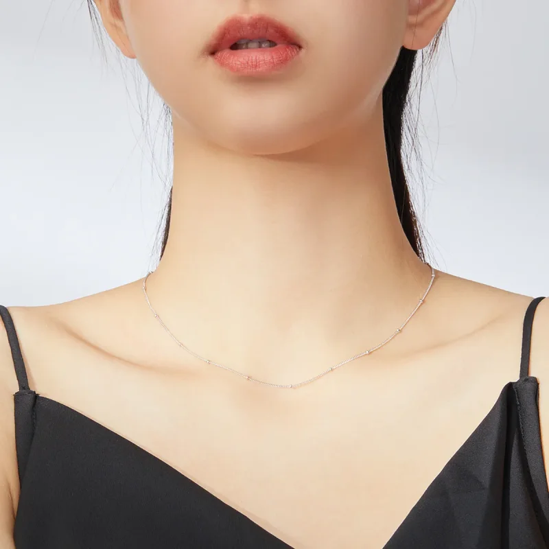 (image for) PANDORA Style Small Balls Basic Chain Necklace - SCN391 - View 5