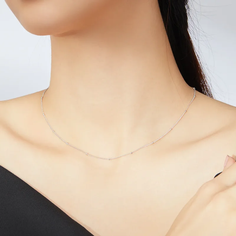 (image for) PANDORA Style Small Balls Basic Chain Necklace - SCN391 - View 7