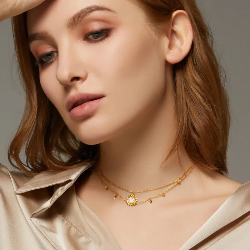 (image for) PANDORA Style Sunflower Necklace - BSN146 - View 8