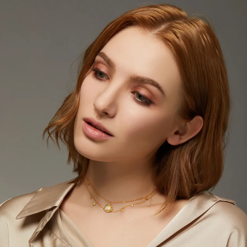 (image for) PANDORA Style Sunflower Necklace - BSN146 - View 9