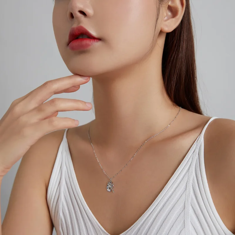 (image for) Pandora Style Silver Necklace, Artistic Life, Multicolor Enamel - SCN457 - View 6