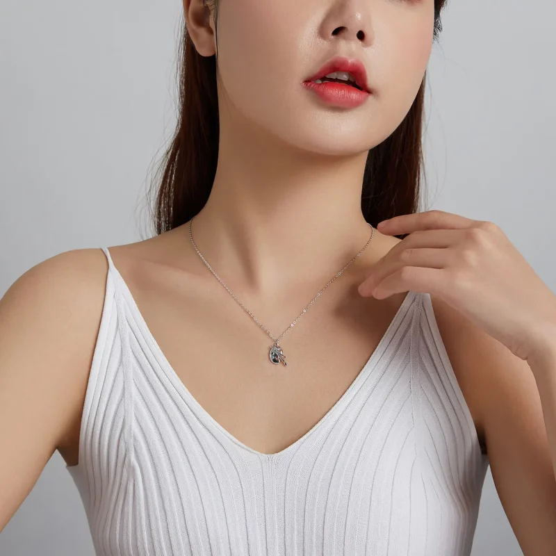 (image for) Pandora Style Silver Necklace, Artistic Life, Multicolor Enamel - SCN457 - View 7