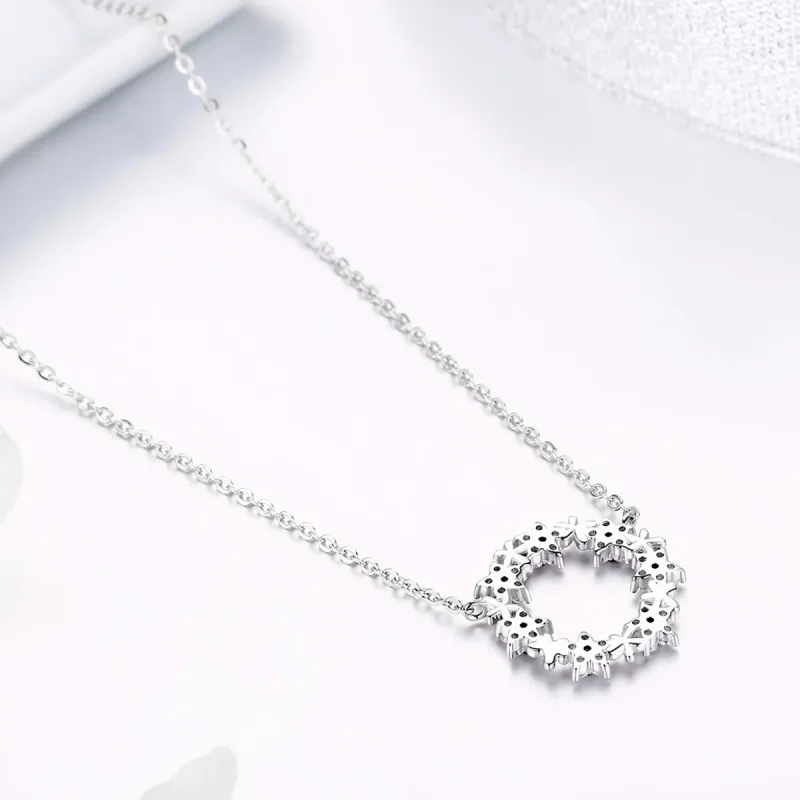 (image for) Pandora Style Silver Necklace, Full of Stars, Enamel - BSN028 - View 2