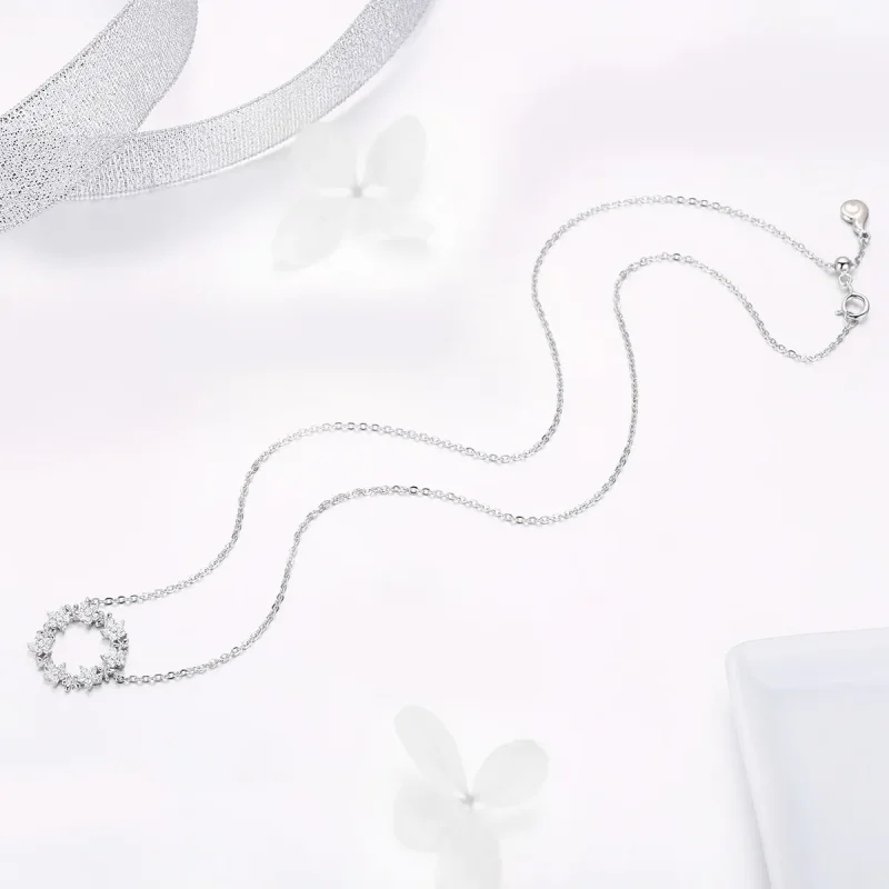 (image for) Pandora Style Silver Necklace, Full of Stars, Enamel - BSN028 - View 3