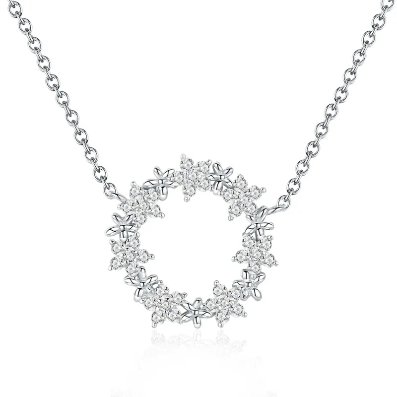 (image for) Pandora Style Silver Necklace, Full of Stars, Enamel - BSN028 - Product Image
